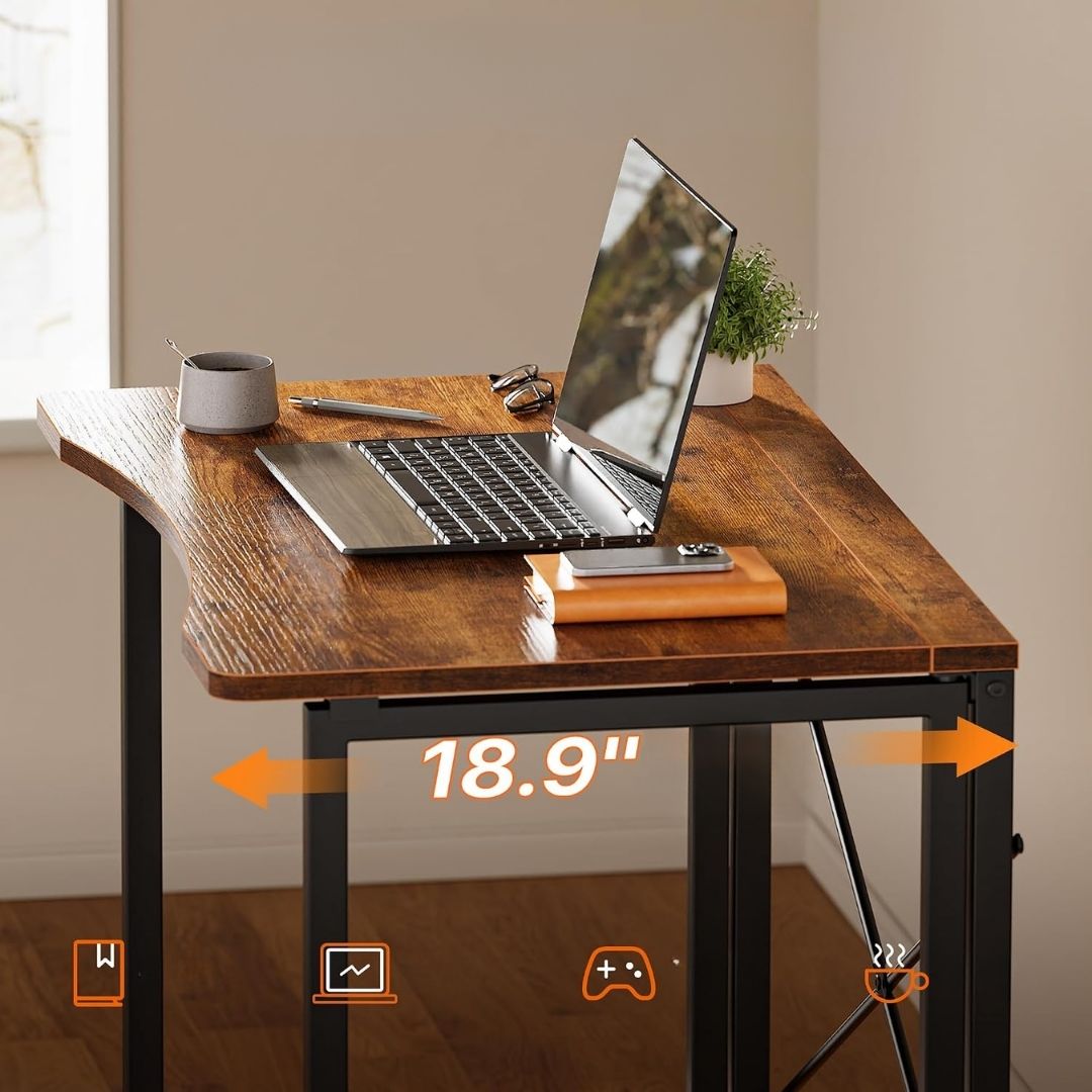 Selma – Vikbart skrivbord i industriell stil